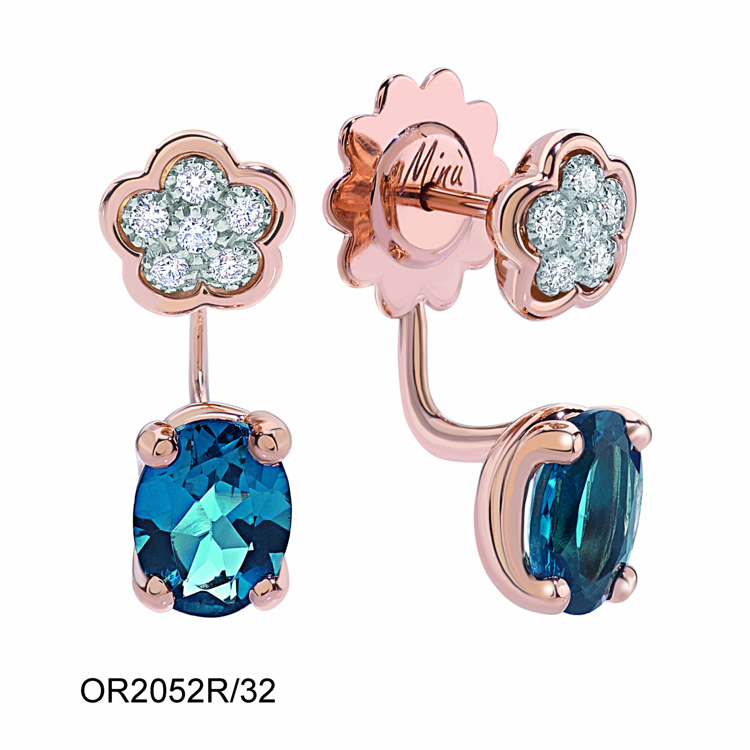 Orecchini Lobo Punto Luce Amélie Oro Giallo Topazio Cubic Zirconia - Foto 4